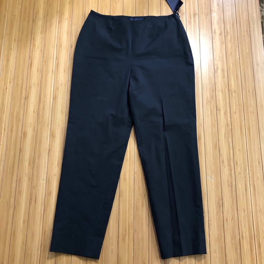 Piazza Sempione Black Cropped Pants Trousers